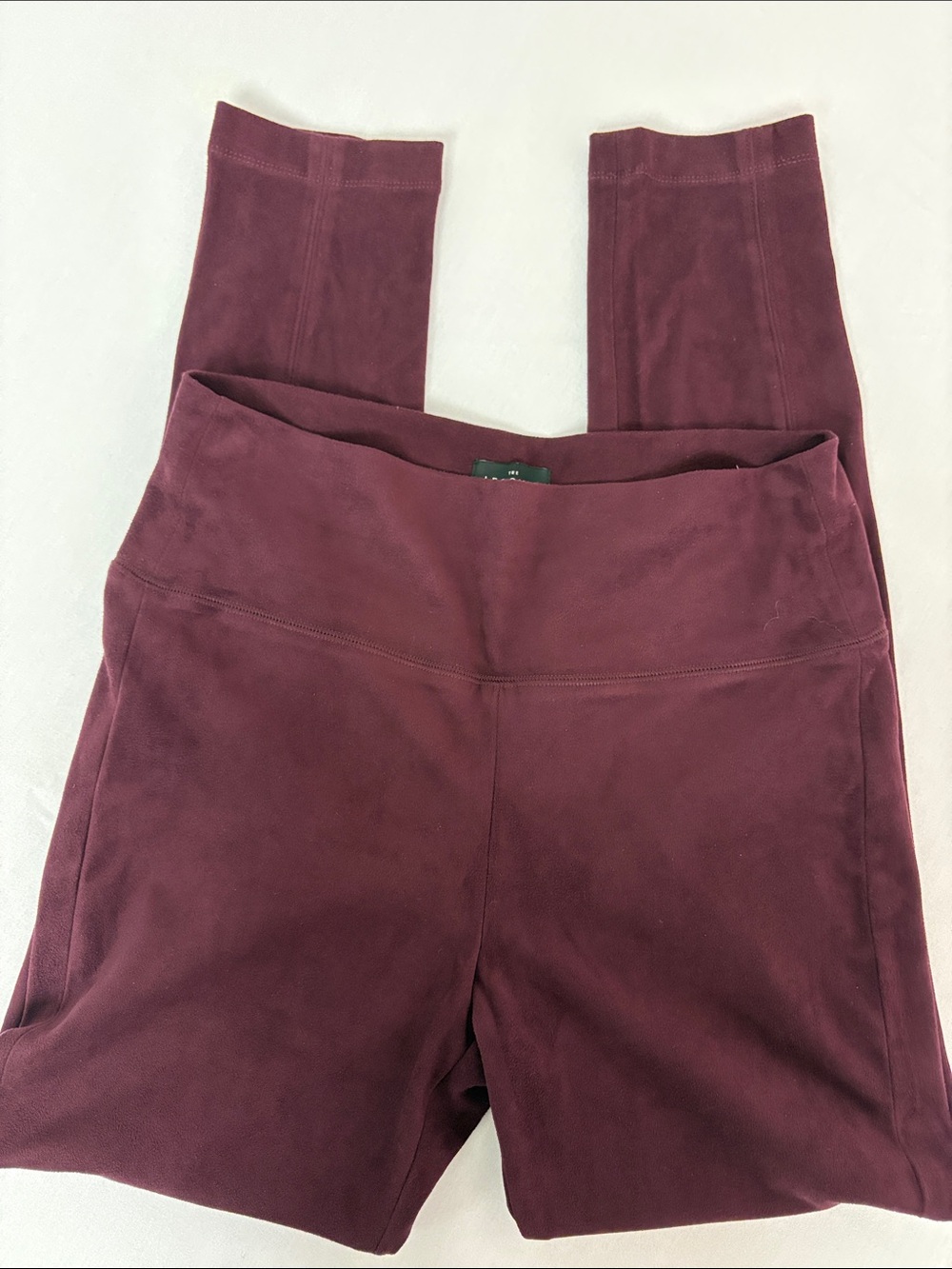 White House Black Market The Legging M Burgundy Faux Suede